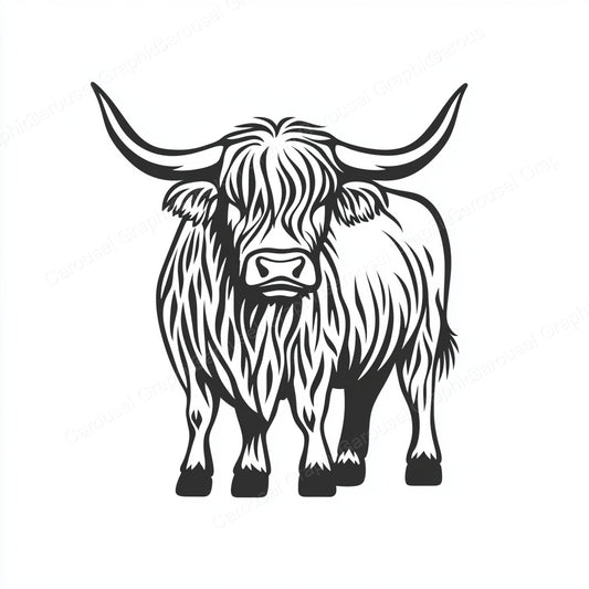 Highland Cow Vector Graphic preview