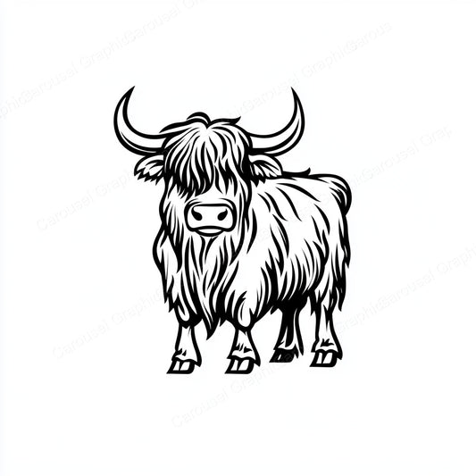 Highland Cow Vector Graphic preview