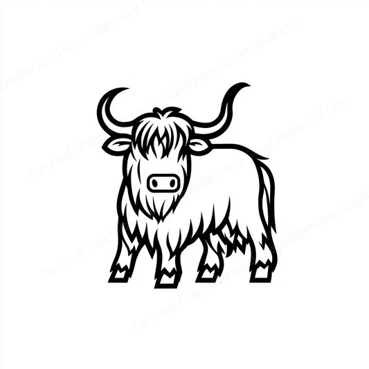 Highland Cow Vector Graphic preview