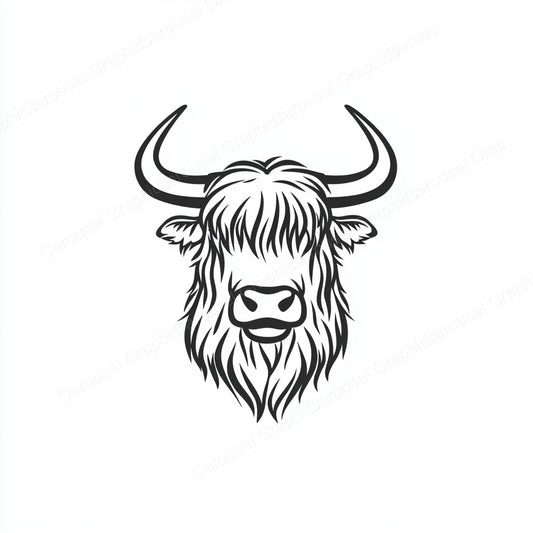 Highland Cow Vector Graphic preview
