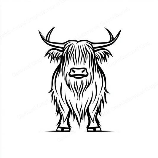 Highland Cow Vector Graphic preview