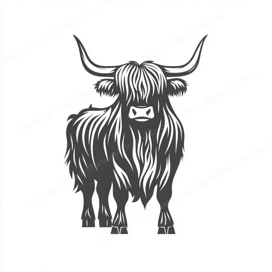 Highland Cow Vector Graphic preview
