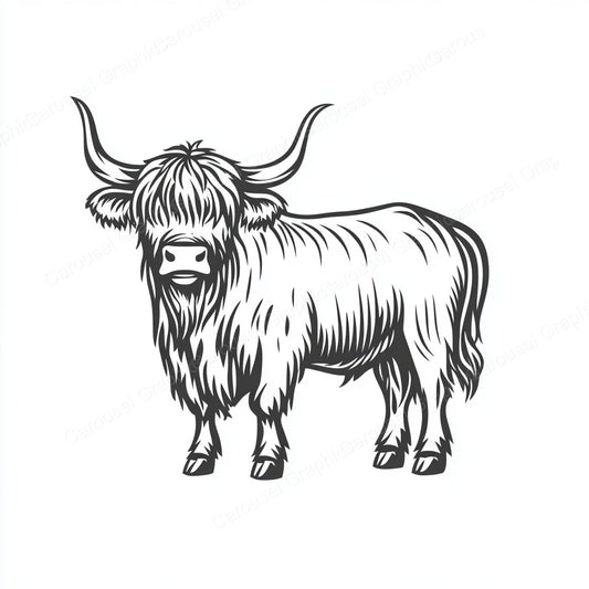 Highland Cow Vector Graphic preview