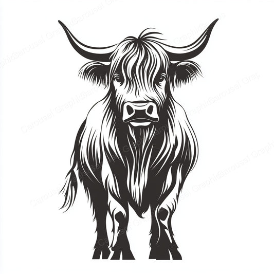 Highland Cow Vector Graphic preview