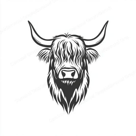 Highland Cow Vector Graphic preview