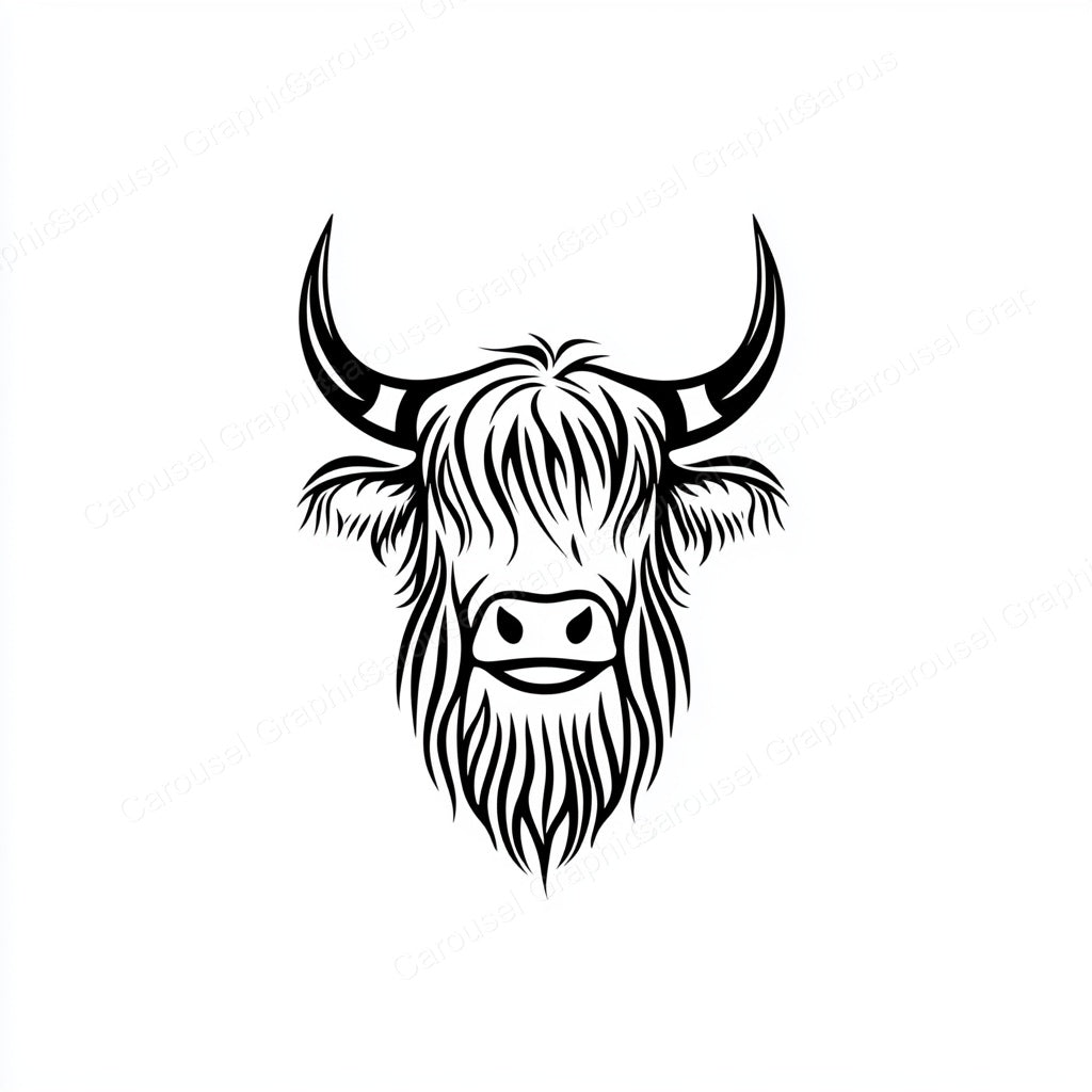 Highland Cow Vector Graphic preview