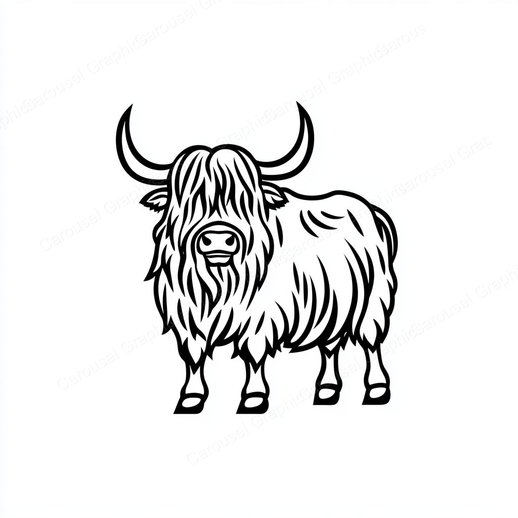 Highland Cow Vector Graphic preview