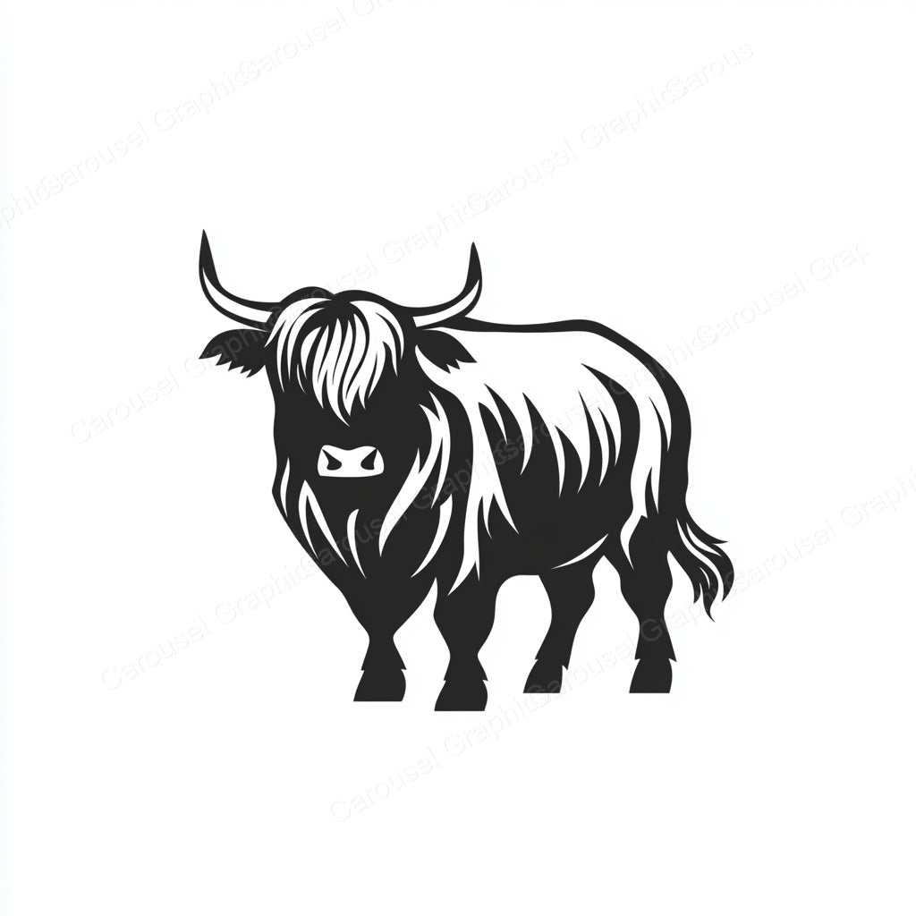 Highland Cow Vector Graphic preview