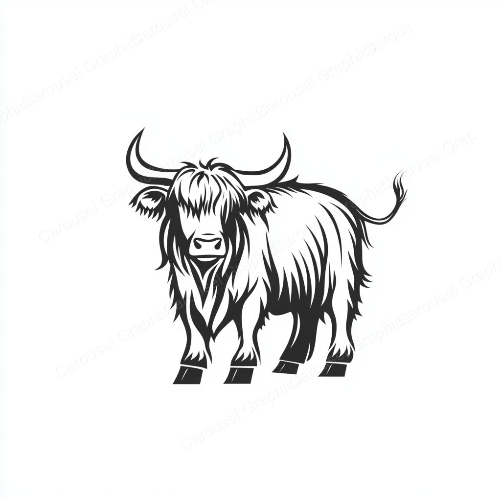 Highland Cow Vector Graphic preview