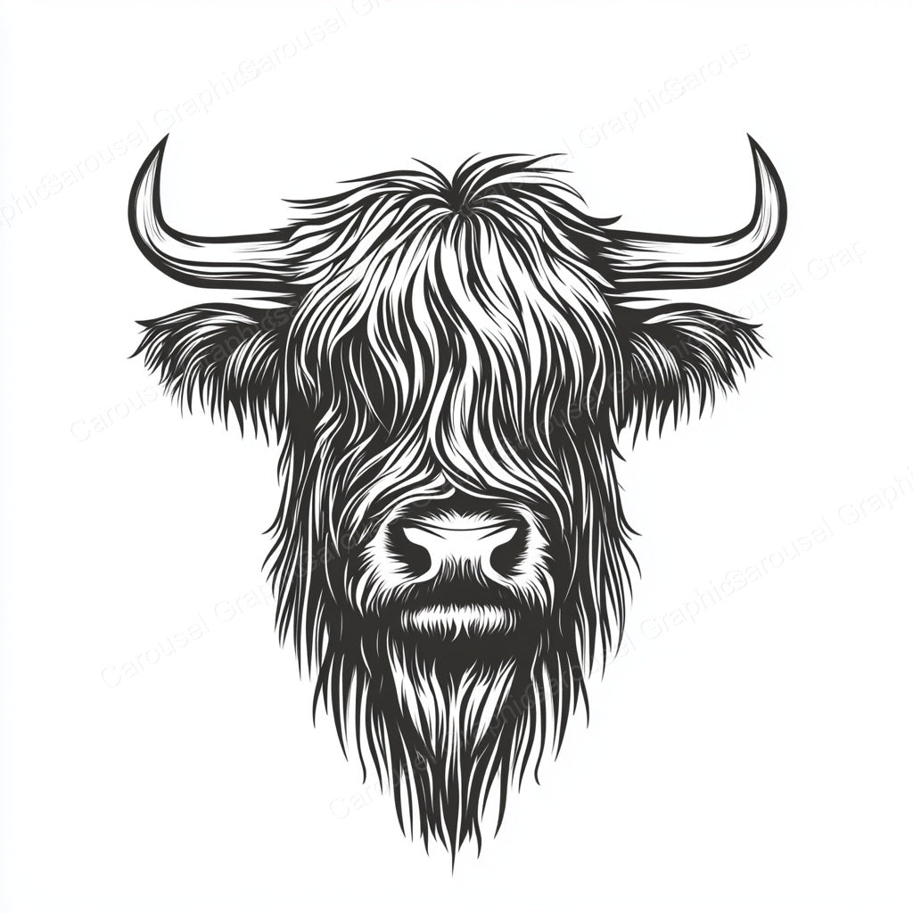 Highland Cow Vector Graphic preview