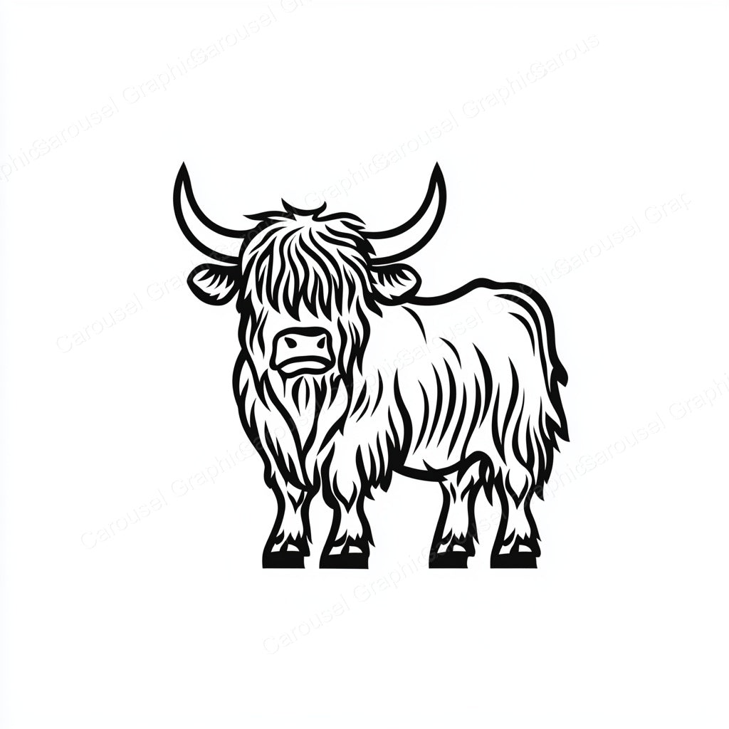 Highland Cow Vector Graphic preview