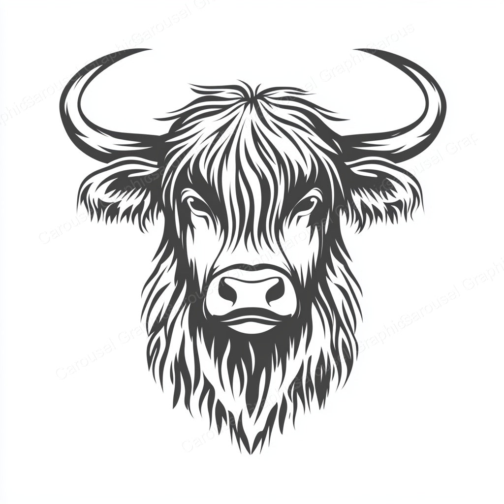 Highland Cow Vector Graphic preview