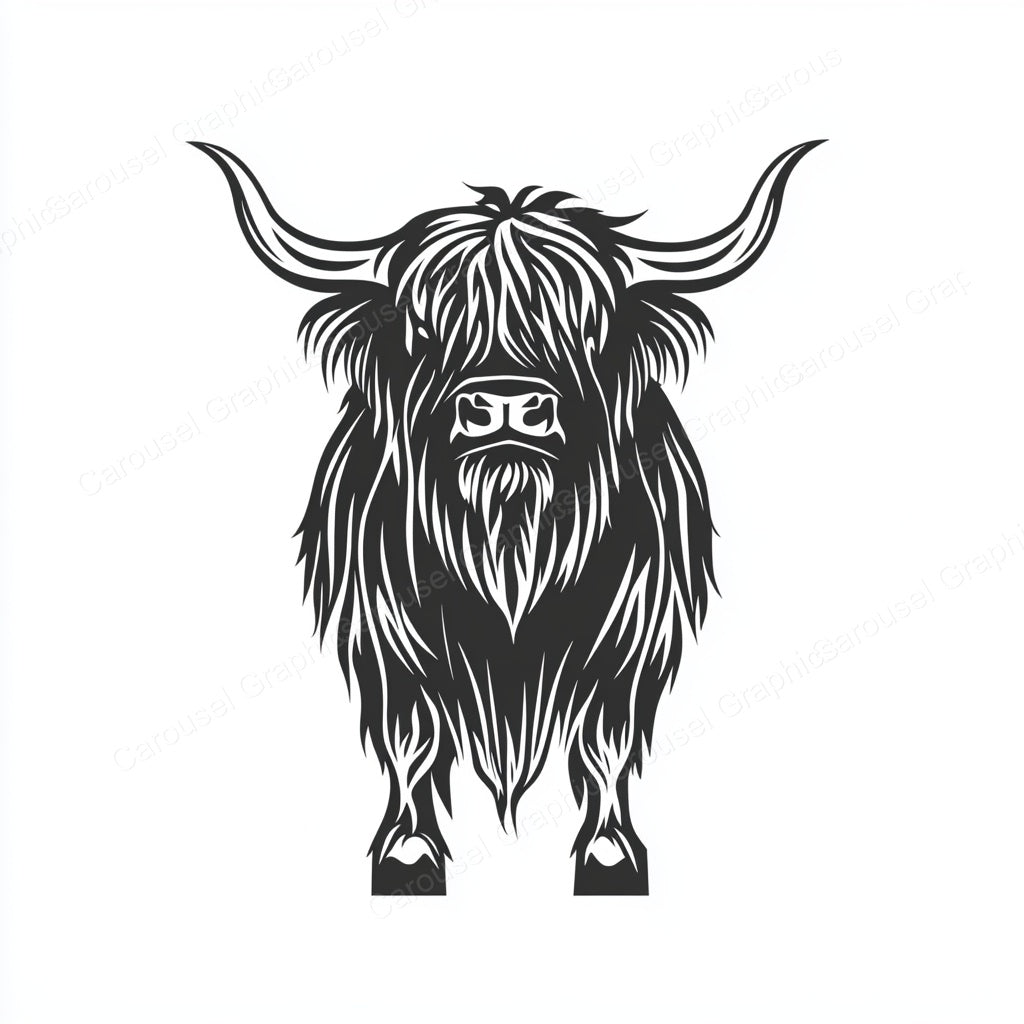 Highland Cow Vector Graphic preview