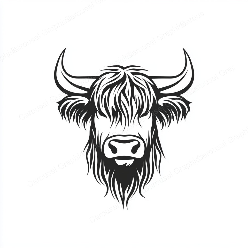 Highland Cow Vector Graphic preview
