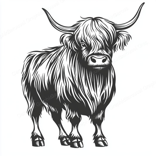 Highland Cow Vector Graphic preview