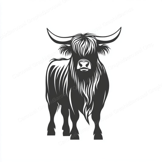 Highland Cow Vector Graphic preview