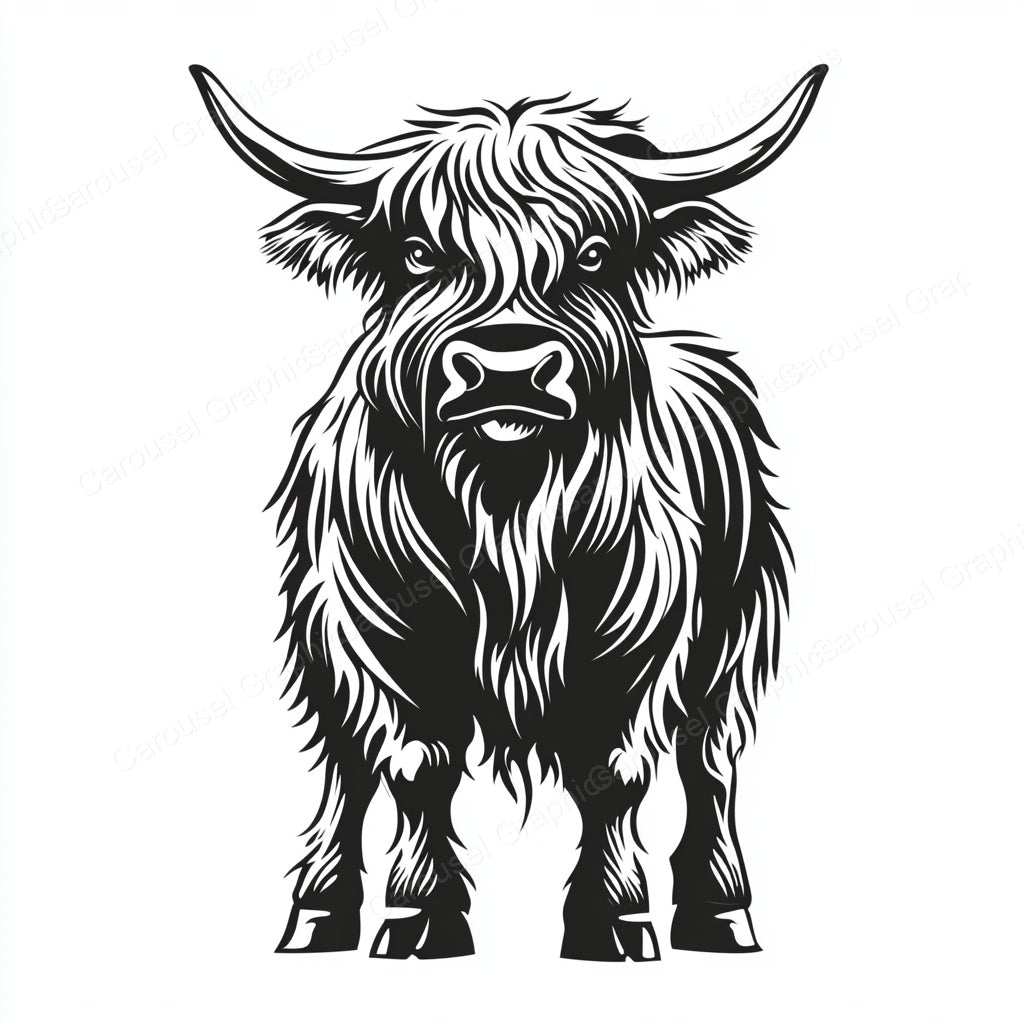 Highland Cow Vector Graphic preview