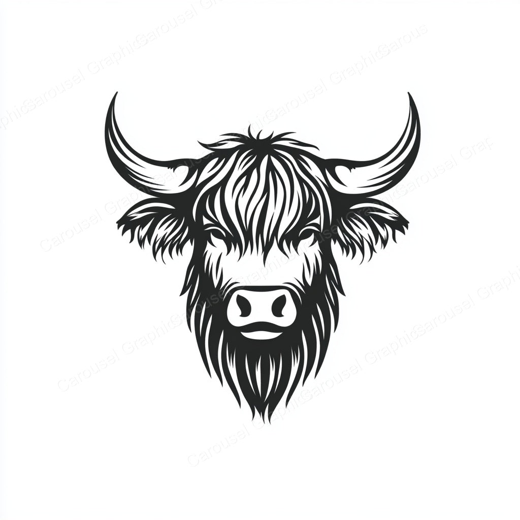 Highland Cow Vector Graphic preview