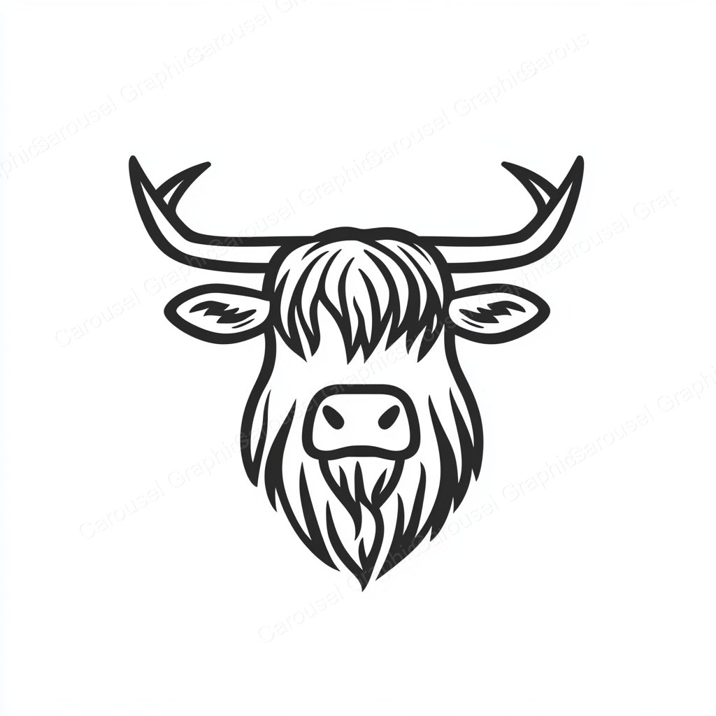 Highland Cow Vector Graphic preview