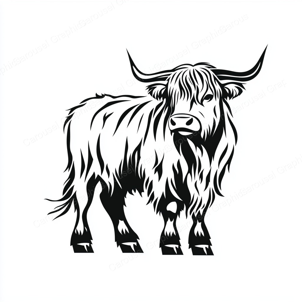 Highland Cow Vector Graphic preview