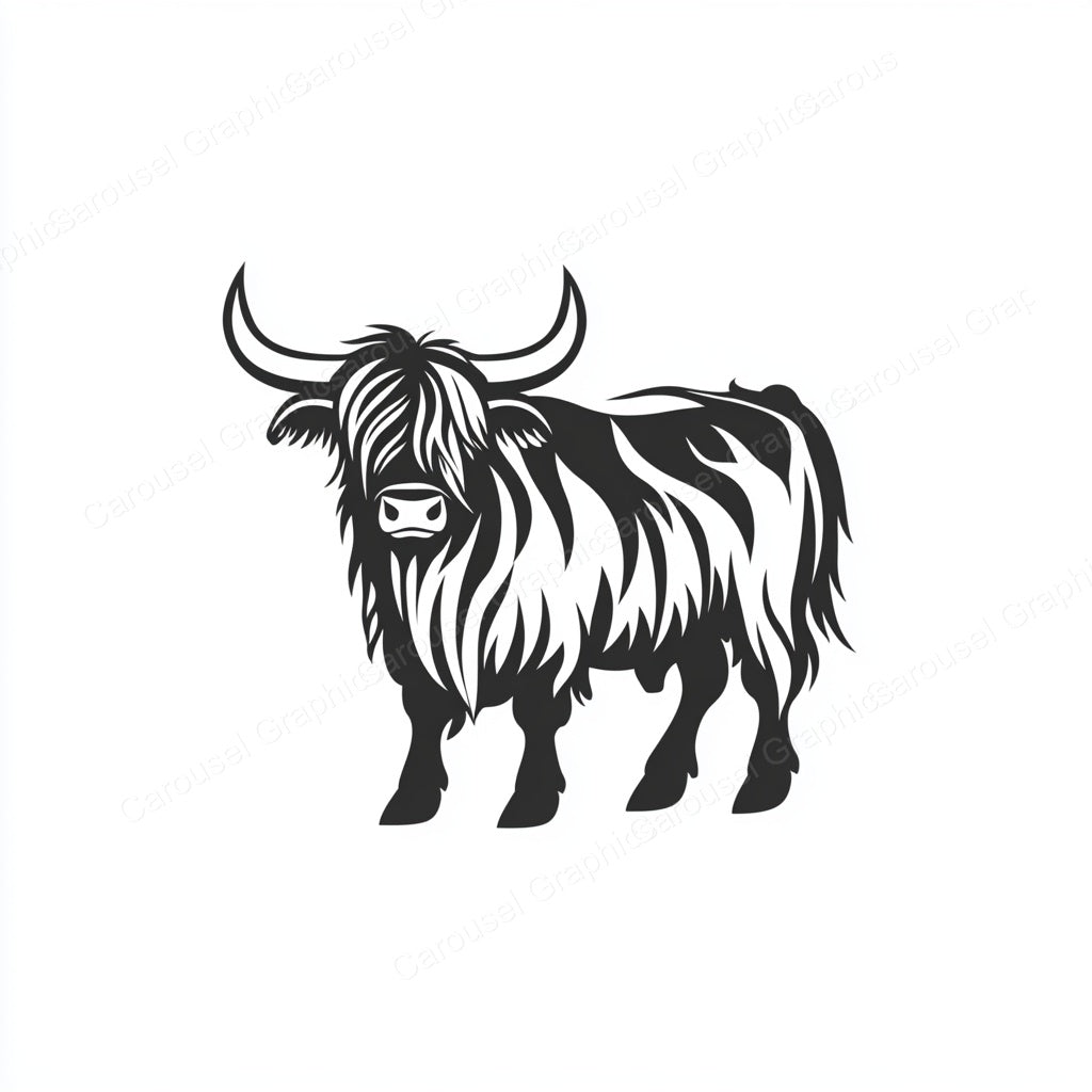 Highland Cow Vector Graphic preview