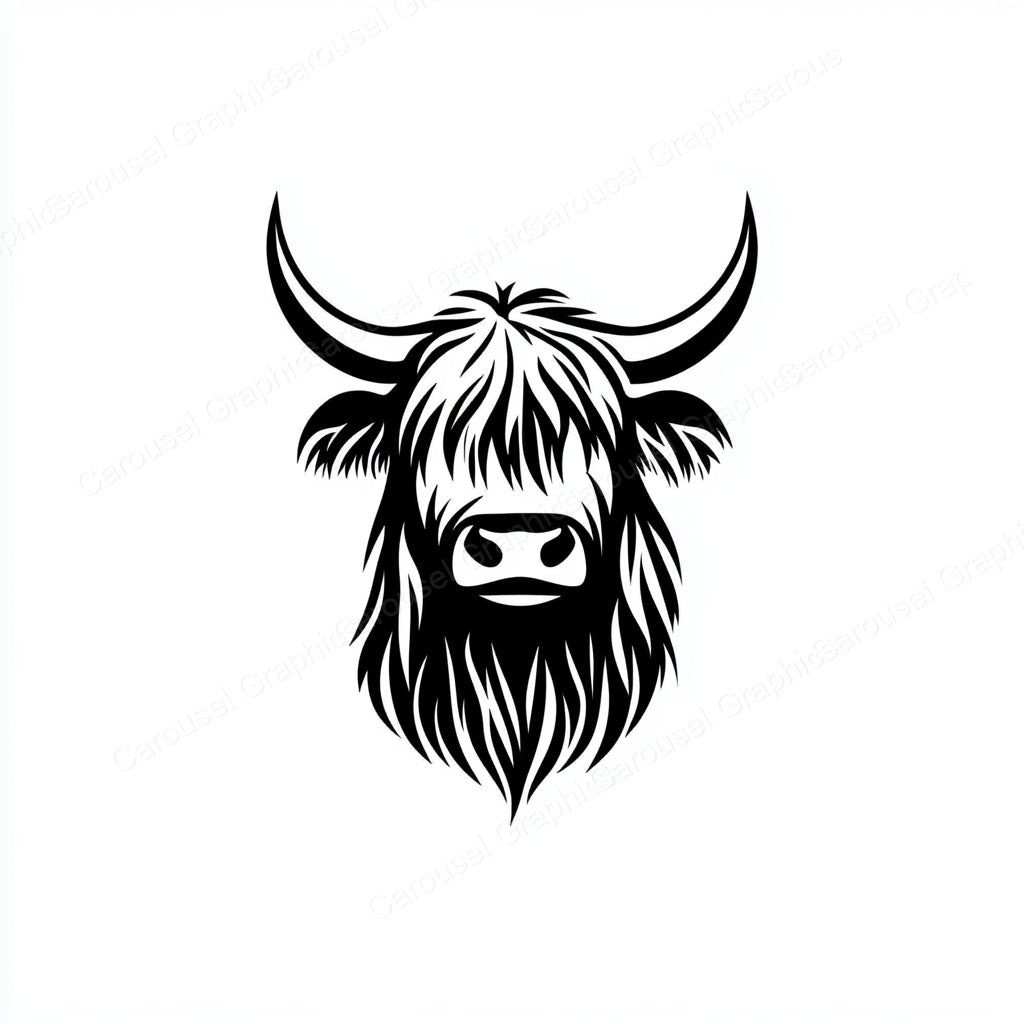 Highland Cow Vector Graphic preview