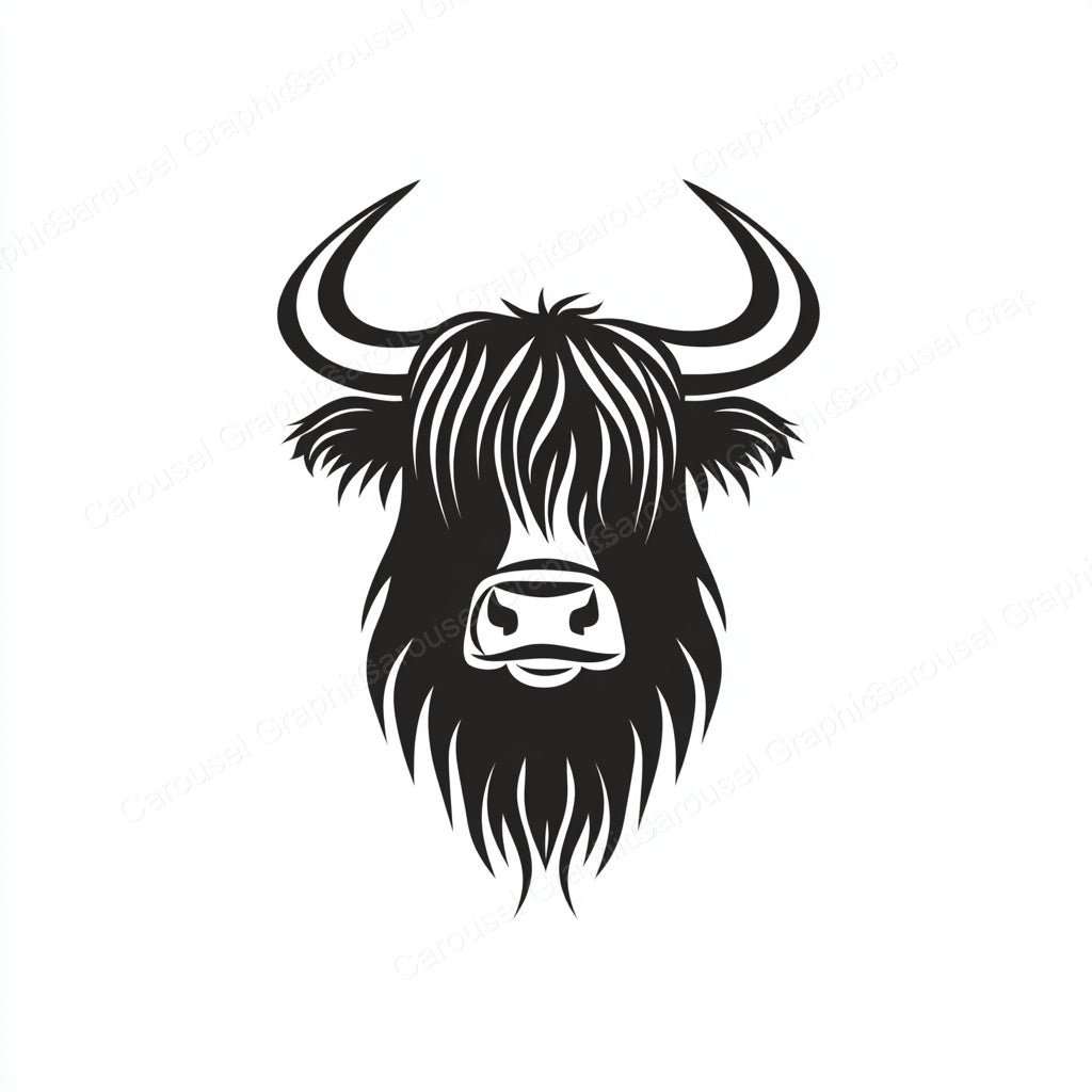 Highland Cow Vector Graphic preview