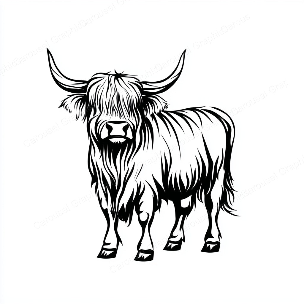 Highland Cow Vector Graphic preview