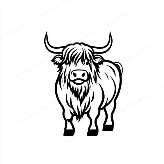 Highland Cow Vector Graphic preview