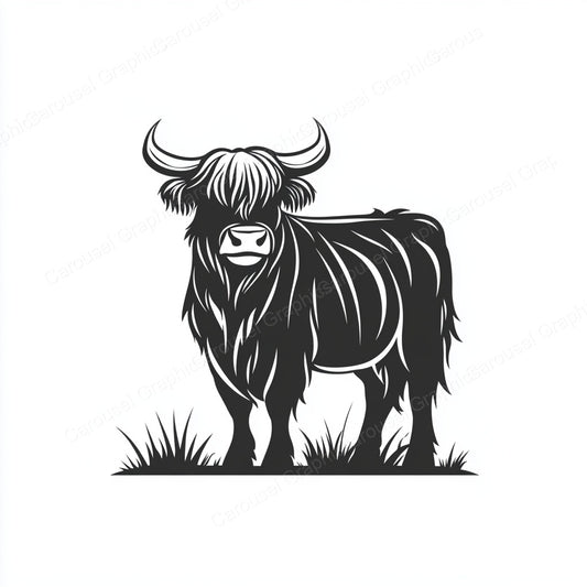 Highland Cow Vector Graphic preview