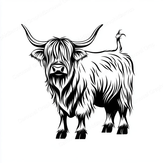 Highland Cow Vector Graphic preview