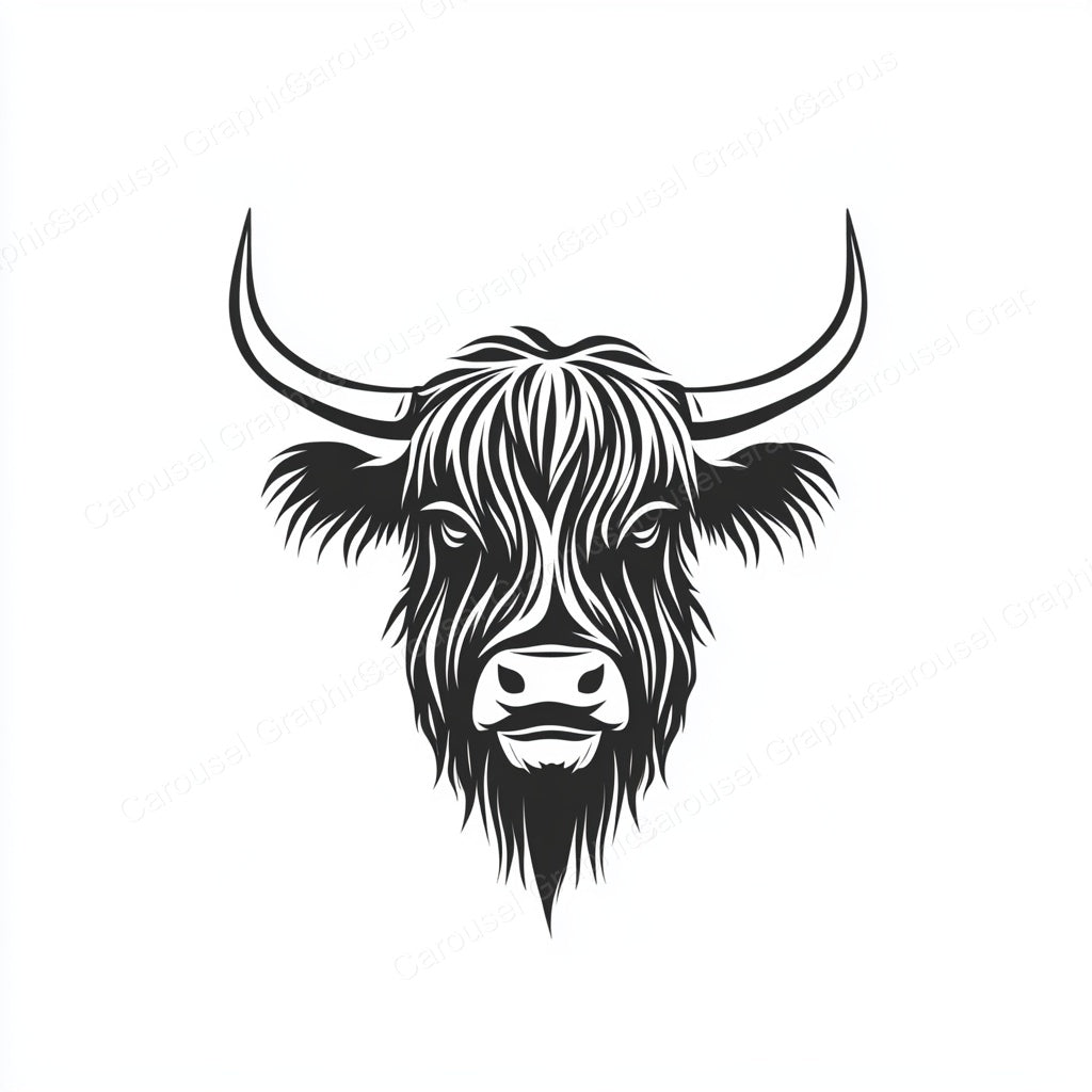 Highland Cow Vector Graphic preview