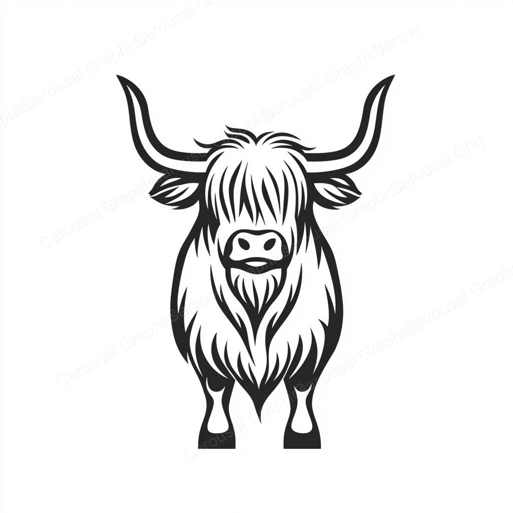 Highland Cow Vector Graphic preview