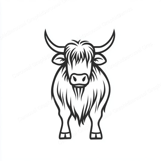 Highland Cow Vector Graphic preview