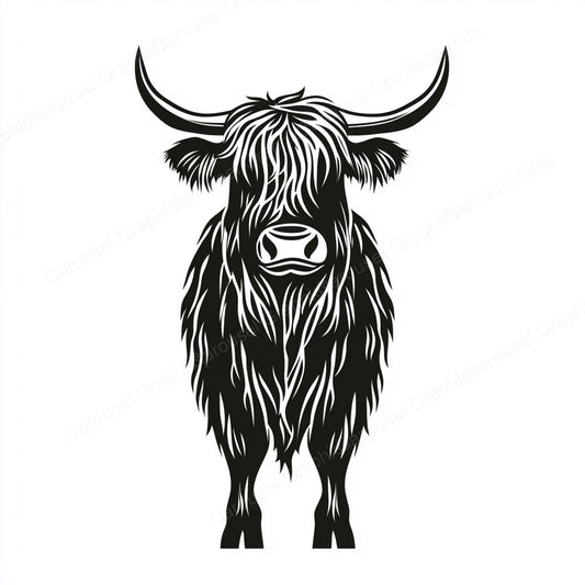 Highland Cow Vector Graphic preview