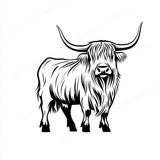 Highland Cow Vector Graphic preview