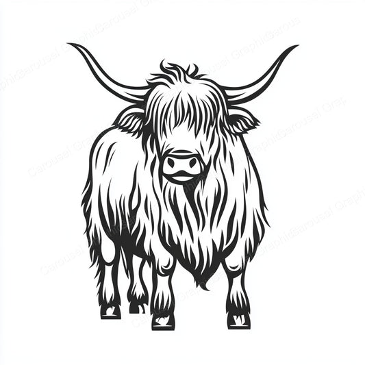 Highland Cow Vector Graphic preview