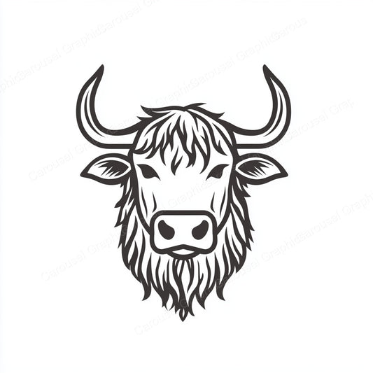 Highland Cow Vector Graphic preview