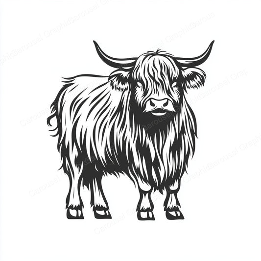 Highland Cow Vector Graphic preview