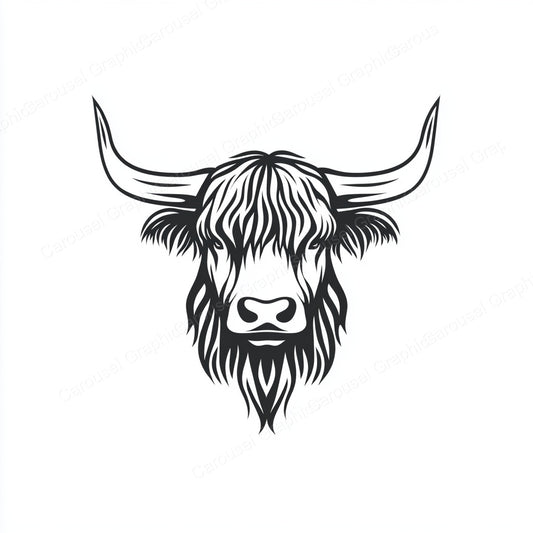 Highland Cow Vector Graphic preview
