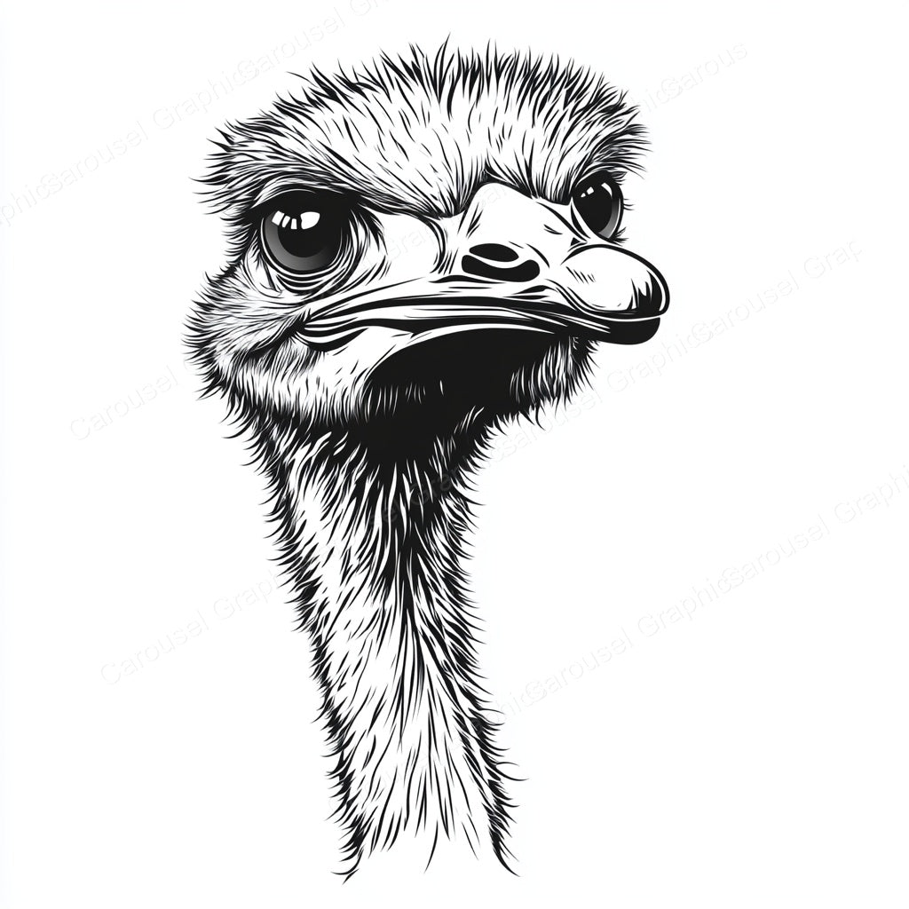 Ostrich Vector Graphic preview