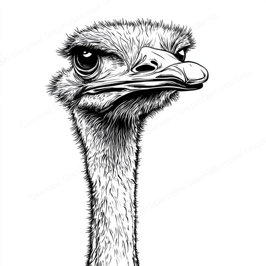 Ostrich Vector Graphic preview