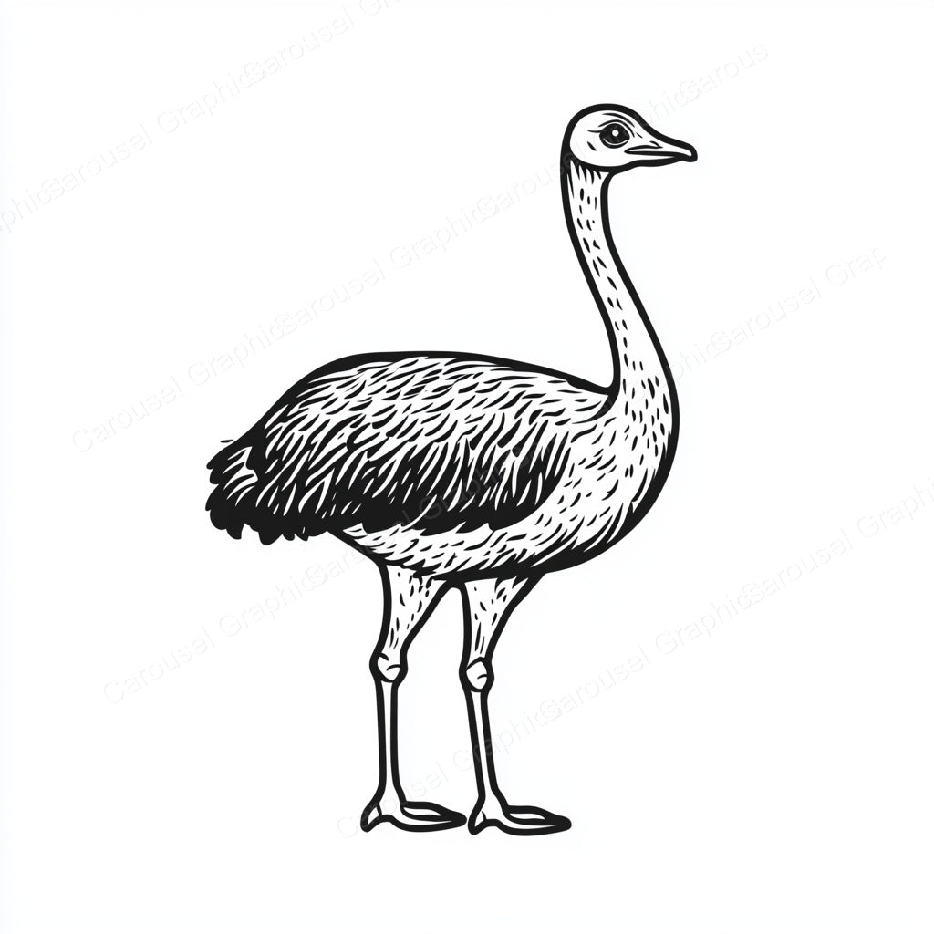 Ostrich Vector Graphic preview
