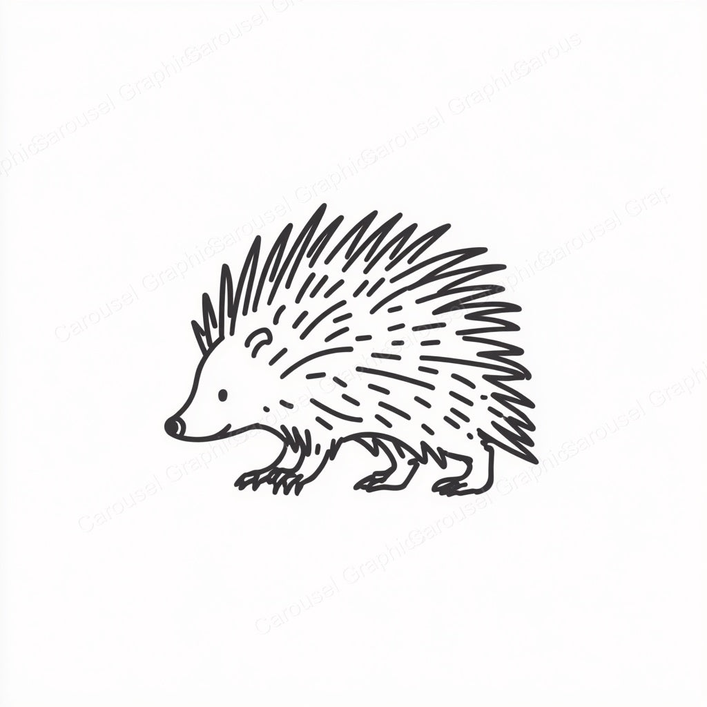 Porcupine Vector Graphic preview