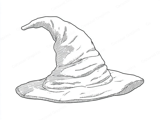 Witch Hat Vector Graphic preview