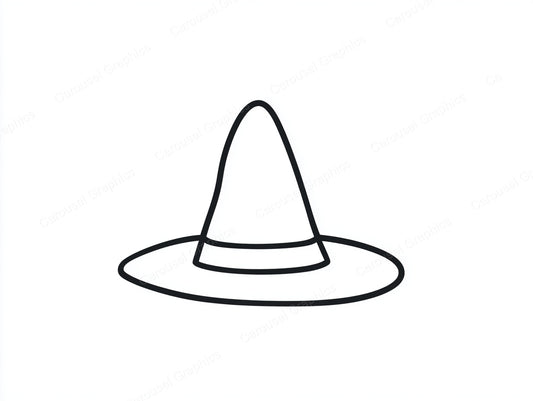 Witch Hat Vector Graphic preview