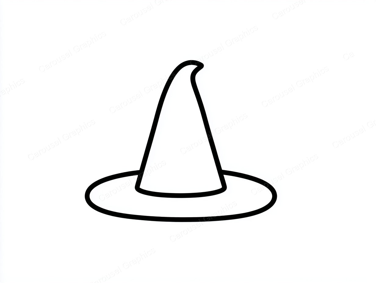 Witch Hat Vector Graphic preview