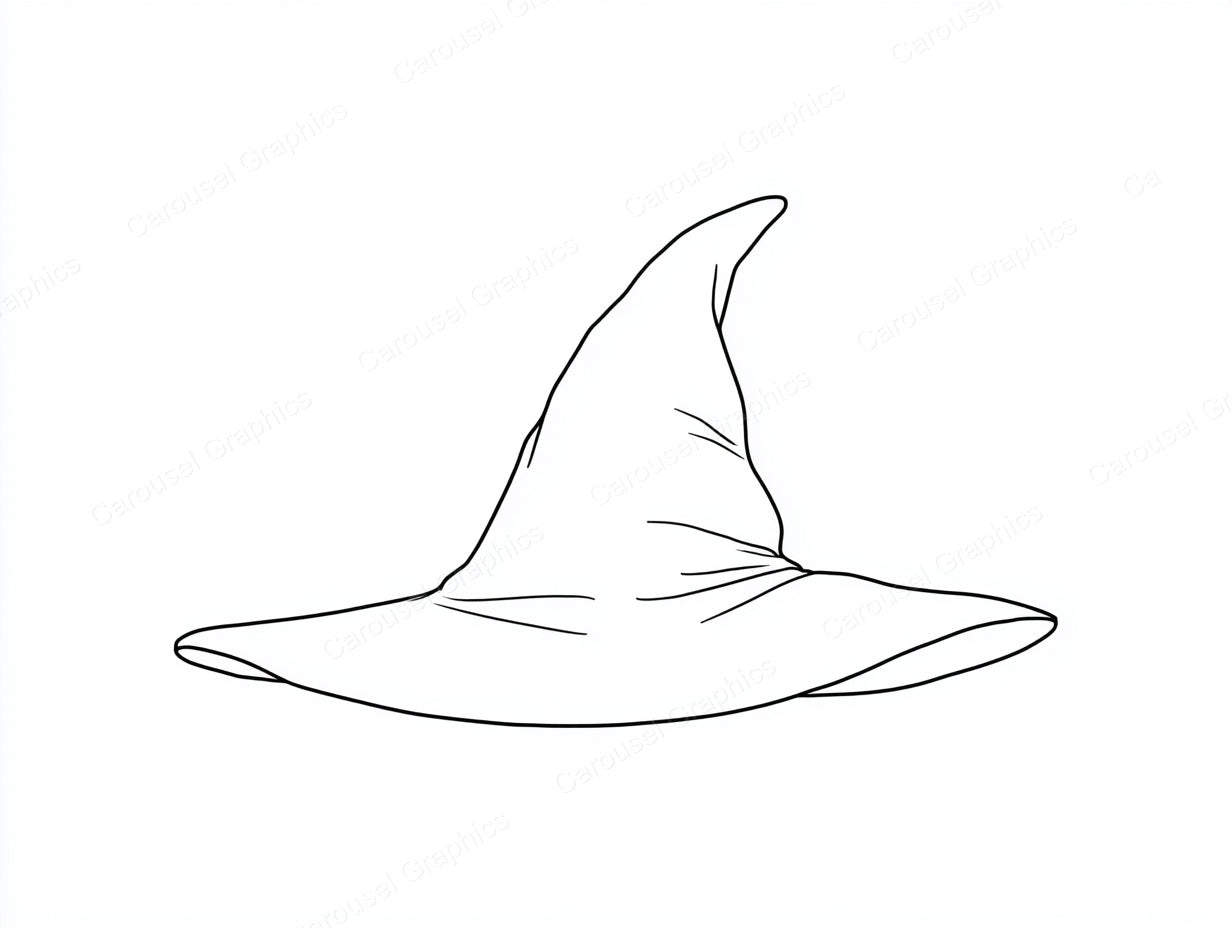 Witch Hat Vector Graphic preview
