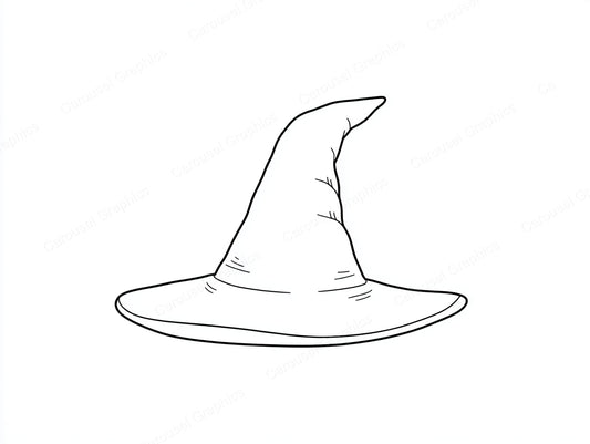 Witch Hat Vector Graphic preview