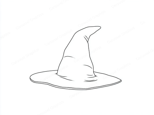 Witch Hat Vector Graphic preview